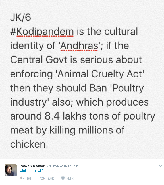 Pawan Kalyan Jallikattu Tweets