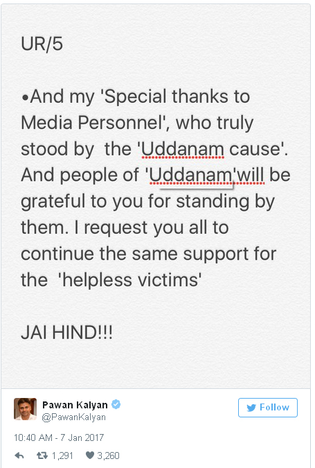 Pawan Kalyan Tweets