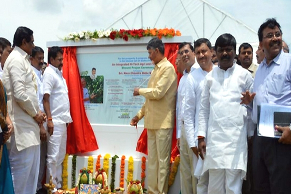 Foundation Stone for Agri Park in Kurnool