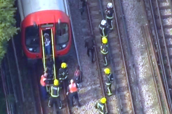 London Underground Train Blast Photos