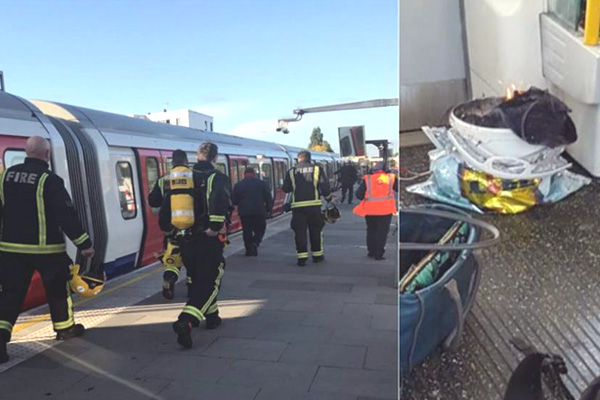 London Underground Train Blast Photos