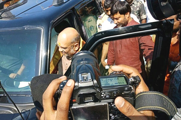 Amit Shah Convoy In Tirupathi