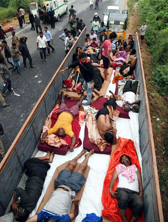 Chittoor Bus Accident Pics