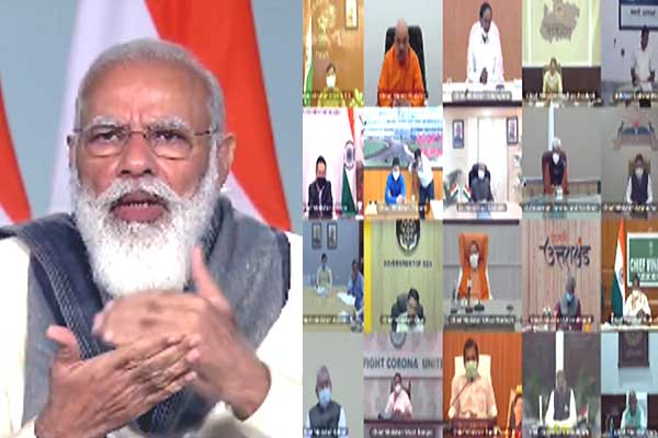 Narendra Modi video conference with Chief Ministers