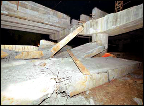 Unfinished Flyover Collapsed at Vijayawada 2