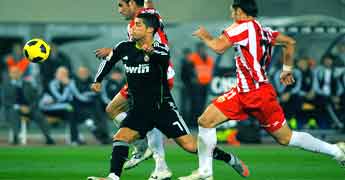 Jeremy Mathieu and Pablo Hernández,Cristiano Ronaldo,Real Madrid's surprise draw at Almería 