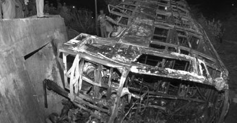 23 charred to death as bus overturns, catches fire 23 people were charred to death beyond recognition 23 charred to death as bus overturns, catches fire 23 people were charred to death beyond recognition