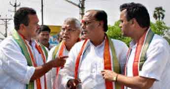 Komati reddy Rajagopal reddy, Basavaraju Saraiah, Kavuri Sambasiva rao, T congress ministers, provoking remarks of Kavuri Sambasiva rao