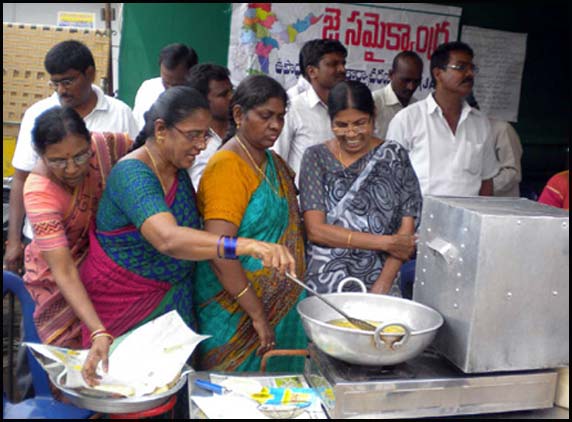 Kurnool district Nandyala- Women teachers cooking food