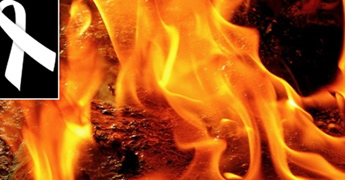 Man mother burn young wife