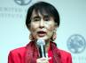 democratic leader, myanmar, aung san suu kyi tours anantapur district, Aung san suu kyi