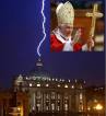 Vatical Pope quits, Vatical Pope quits, a sign from god lightning hits st peter s hours after pope benedict resignation, God signals with heavy lighting