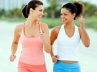 Walk 5 Times More Belly Fat walk off fat, Two women go for a walk, walk off 5 times more belly fat, Belly fat