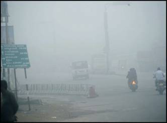 Fog Blanket on Hyderabad in the Morning Hours