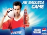 Pepsi actor, Pepsi actor, football is life for me says ranbir, Pepsi new game