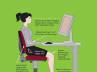 45 degrees, 45 degrees, computer posture, Computer work