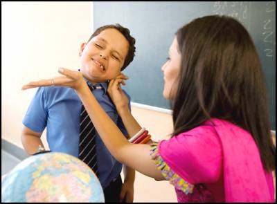 Teacher fined for pinching