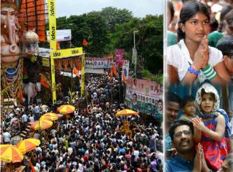 Devotees throng Khairatabad For The Grace of Ganesha