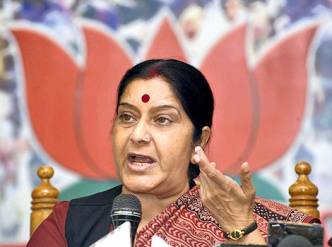 Sushma wants Mamata to support Sanghma