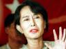 Myanmar, Myanmar, suu kyi steps into parliament, Democratic leader