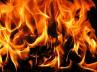 , fierce fire, fire in vijayanagaram district child dead, Vijayanagaram