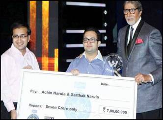 Delhi brothers win Rs 7 crores in KBC