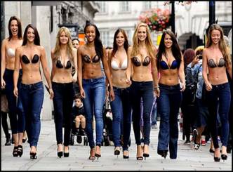 Off the runway- InvisiBra models entice London