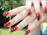 Two nail polishes, moon manicure, try these funky nail art ideas, Manicure