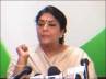 Congress party, Telangana issue, cong to focus on t issue after prez elections, Renuka chowdhary