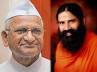 Lokpal Bill, Black money issue, anna ramdev baba to take out joint rally in june, Ramdev baba