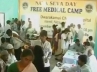 free medical camp, Parkal in warangal district, 4000 patients benefited with free health camp in parkal, 4000 patients benfited
