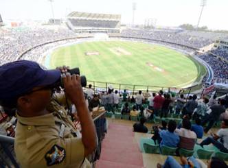 Ind vs Aus at Rajiv Gandhi International Stadium in Pics