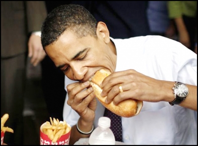 3 layered check for Obama food