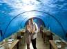 underwater restaurant, Conrad Maldives Rangali Island in maldives, underwater wonder in maldives, Underwater