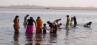 allhabad triveni sangamam, Draksharamam, saraswati pushkarams at kaleswaram, Triveni sangam