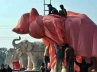 UP elections, Cover the statues, process of concealing statues of elephant and maya begins in up, Elephants