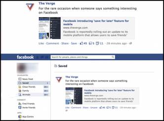 Facebook launches &#039;Save&#039; button
