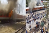 AP AC Express, AP Express updates, fire breaks out in ap express, Patnam