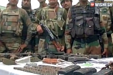 killed, arms, arms medicine food packets recovered from pak militants, Rs 4 cr recovered