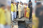 water problem, officials, babu catches municipal officials in tirupati, Drainage