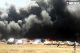 Bengaluru Aero Show updates, Bengaluru Aero Show updates, over 100 vehicles catch fire in bengaluru aero show, Us air force