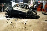 Bharat Nagar Flyover, Bharat Nagar Flyover CCTV, one dead after car rams off bharat nagar flyover, Flyover
