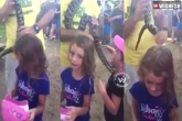 hair, Python, watch big python in a girl s hair, Weird facts
