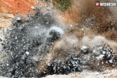 gelatin stick, panic, blast creates panic in ibrahimpatnam no casualties, Gel