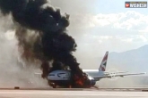 las vegas fire plane, fire plane in las vegas, british airways plane caught fire, British