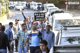 Cab Drivers, Taxi Aggregators, cab drivers continue to protest against taxi aggregators in hyderabad, Taxi aggregators