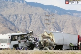 California Tour Bus Crash, tractor, california tour bus crash 13 killed 31 injured, California