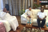 Deve Gowda, Chandra Babu news, chandra babu meets deve gowda and kumaraswamy, Kumaraswamy