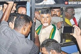 Amaravati protests news, Amaravati bus tour, chandra babu naidu detained in vijayawada, Chandra babu