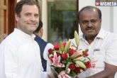 HD Kumaraswamy in New Delhi, HD Kumaraswamy in New Delhi, congress and jds cabinet to be decided today, Karnataka politics